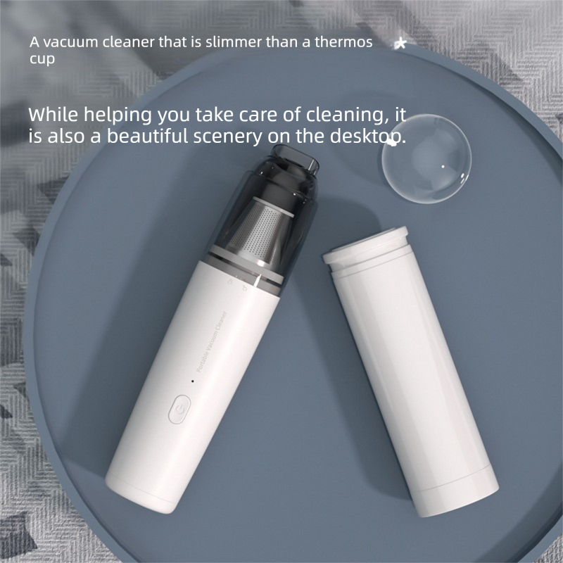 Black Portable Wireless Vacuum Cleaner – High-Suction, Dual-Function (Suck & Blow), Type-C Charging, HEPA Filter