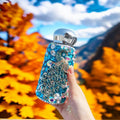 Rhinestone Insulated Bottle 260ml Stainless Bling Mug Peacock Blue