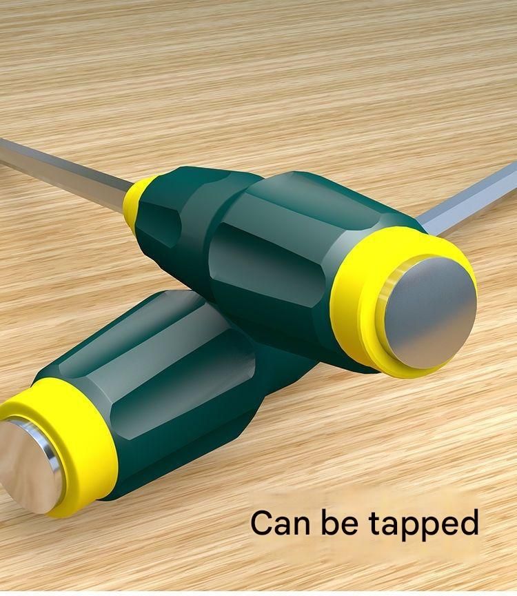 6-piece Green Phillips screwdriver Impact-Resistant Magnetic Screwdriver with Through-Tang Shaft — Chrome Vanadium Steel Bit, Ergonomic Non-Slip Handle — Ideal for Automotive Repair, Machinery Maintenance, Furniture Assembly, and Home DIY Projects