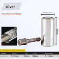 Silver Universal Socket Set 7-19mm - Steel Construction - Multi-function Magic Socket, Colorful Design, Lightweight 130g, Compatible with Power Drills, Versatile Tool for Home & Auto Repair