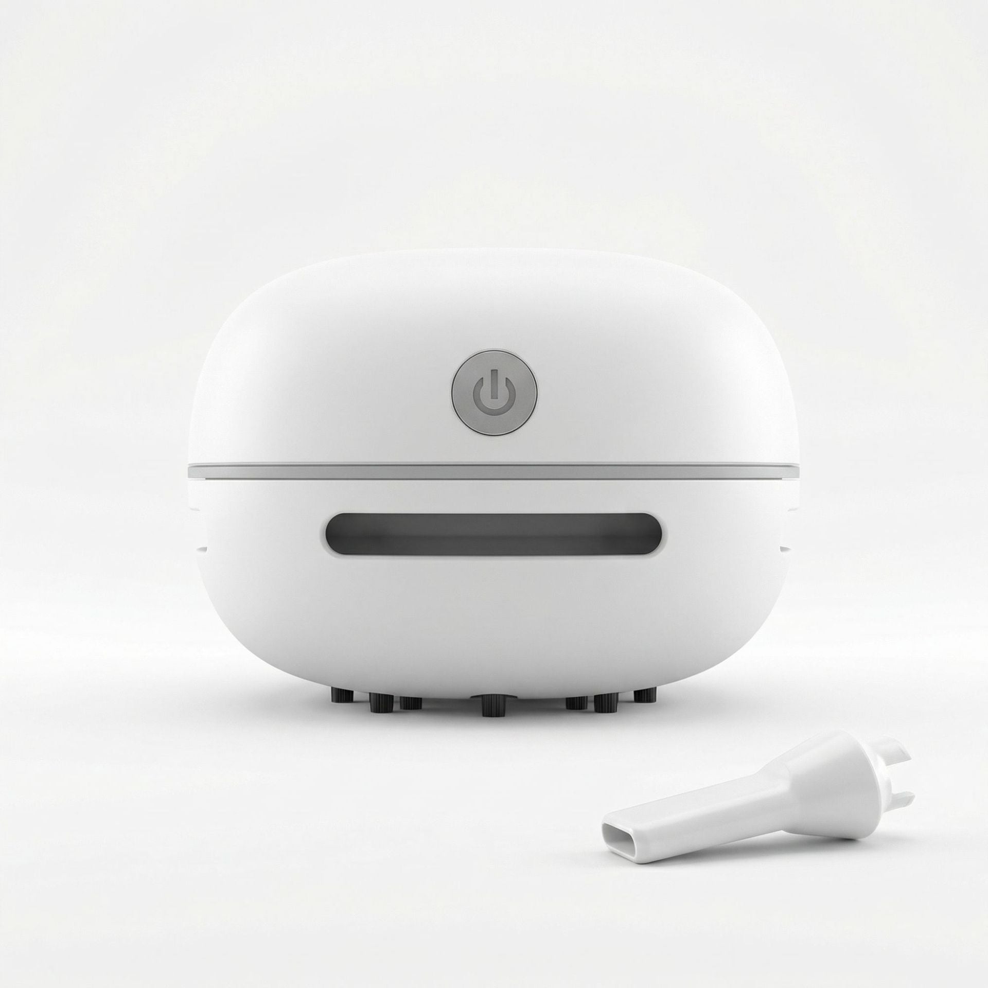 White Mini Handheld Cordless Vacuum Cleaner - USB Rechargeable Desktop Dust Collector with Strong Suction - Lightweight ABS Design, Washable Filter, Ideal for Home Office Keyboard & Student Desk Cleaning