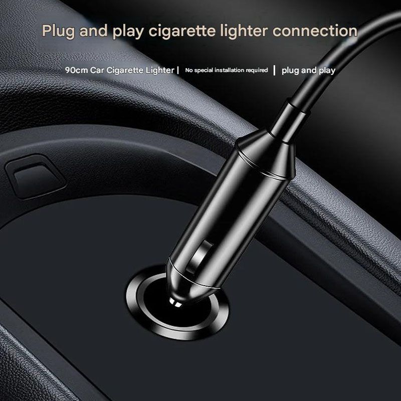 Car Electric Kettle 12V 24V USB 500ml Smart Temp Control Travel Boiler White