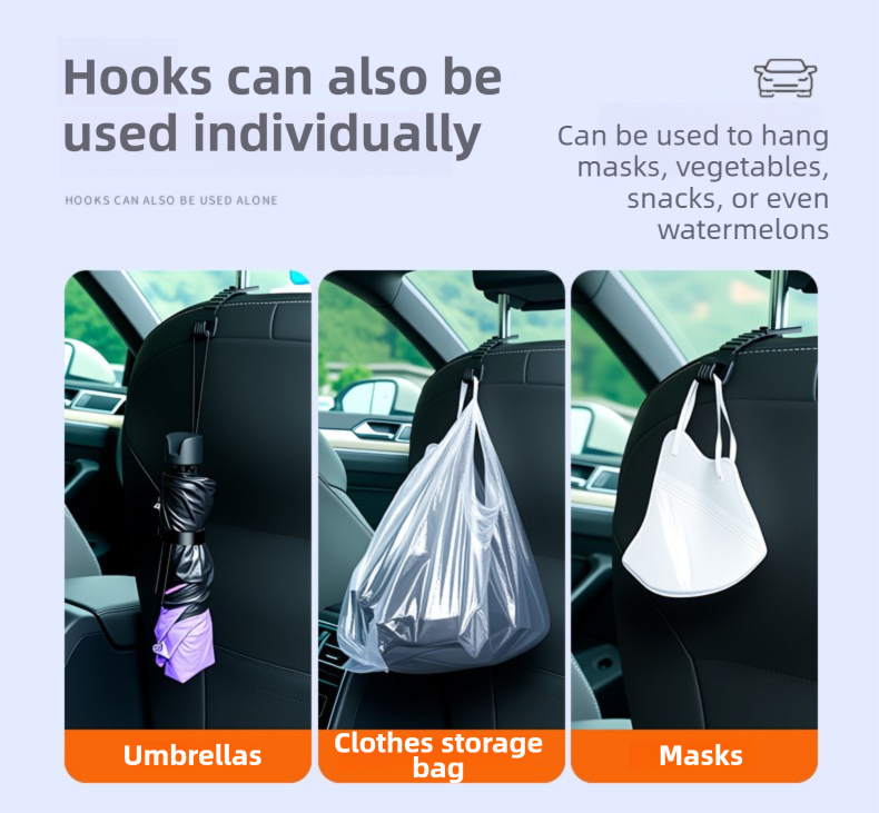 2x Car Umbrella Holder Waterproof Storage Bucket Hook Seat Back Bin