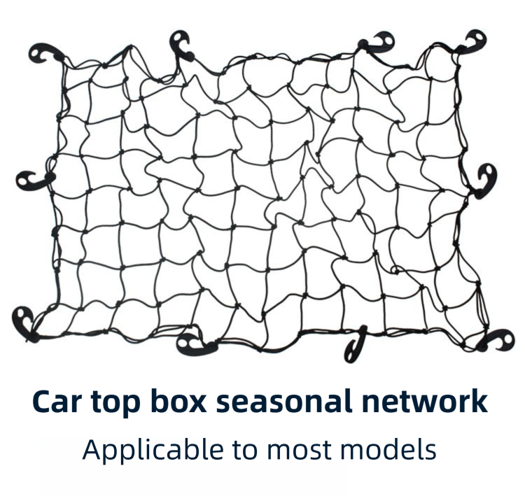 Car Roof Cargo Net 120x80cm Elastic Luggage Storage Net 10 Hooks Universal