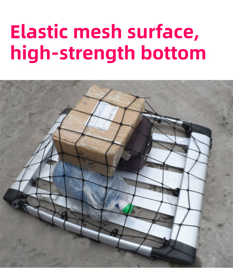 Car Roof Cargo Net 120x80cm Elastic Luggage Storage Net 10 Hooks Universal