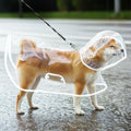 4XL Size Waterproof EVA Transparent Dog Hooded Raincoat and Pet Full-Coverage Poncho with Adjustable Snaps & Hidden Leash Opening, Quick-Drying and Easy to Clean for Small Medium Large Dogs