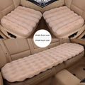 3-Piece Winter 3D Fluffy Bubble Fleece Car Seat Cushion Set - 2 x Plush Car Front Seat Cushions (45 x 45cm) and 1 x Rear Bench Pad (135 × 45 cm) with Non-Slip Backing, Universal Soft Warm Car Seat Cover, Khaki