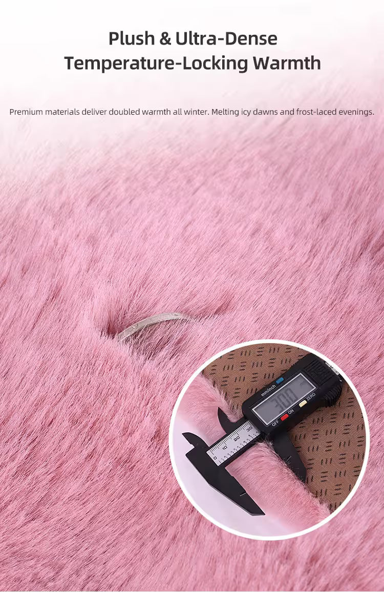 3-Piece Winter 3D Fluffy Bubble Fleece Car Seat Cushion Set - 2 x Plush Car Front Seat Cushions (45 x 45cm) and 1 x Rear Bench Pad (135 × 45 cm) with Non-Slip Backing, Universal Soft Warm Car Seat Cover, Grey
