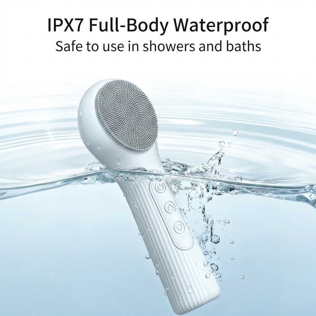 Purple 45°C Constant Heating Silicone Facial Cleansing Brush and 3pcs 8-Layer Fine Foaming Nets Set - Electric Sonic Face Scrubber with Dual-Sided Cleaning Surface & 3-Speed Vibration Massage, IPX7 Waterproof Skincare Absorption and Massage Device