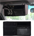 Black Tactical Molle Car Sun Visor Organizer Panel – Durable Nylon Vehicle Storage Pouch with Adjustable Buckle, Loop Panelled EDC Pockets and Pen Sheath for Cars, Trucks, SUVs and Daily Driving Essentials