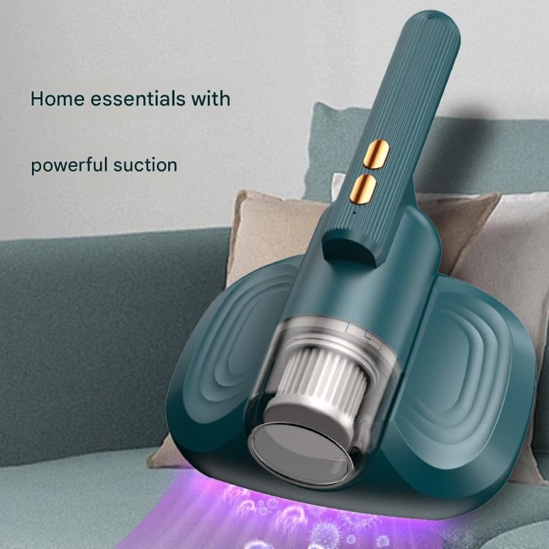 Pink Cordless Handheld Mite Removal Vacuum - 10KPA Suction, UV Blue Light, 200ML Dust Cup, 3-Stage Filtration - Portable Cleaner for Bed, Sofa & Carpet
