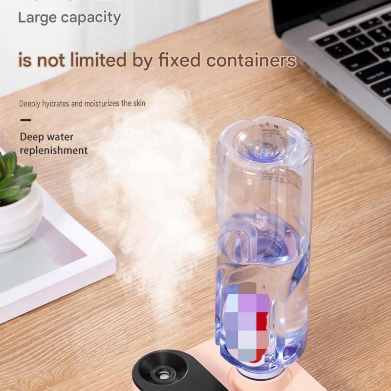 3PCS Smart Home Atmosphere Set – Pink USB Rechargeable Camera Humidifier & 2pcs Black RGB Motion Sensor Wall Light, Magnetic Wireless Night Lamp with Remote Control for Bedroom, Living Room & Office