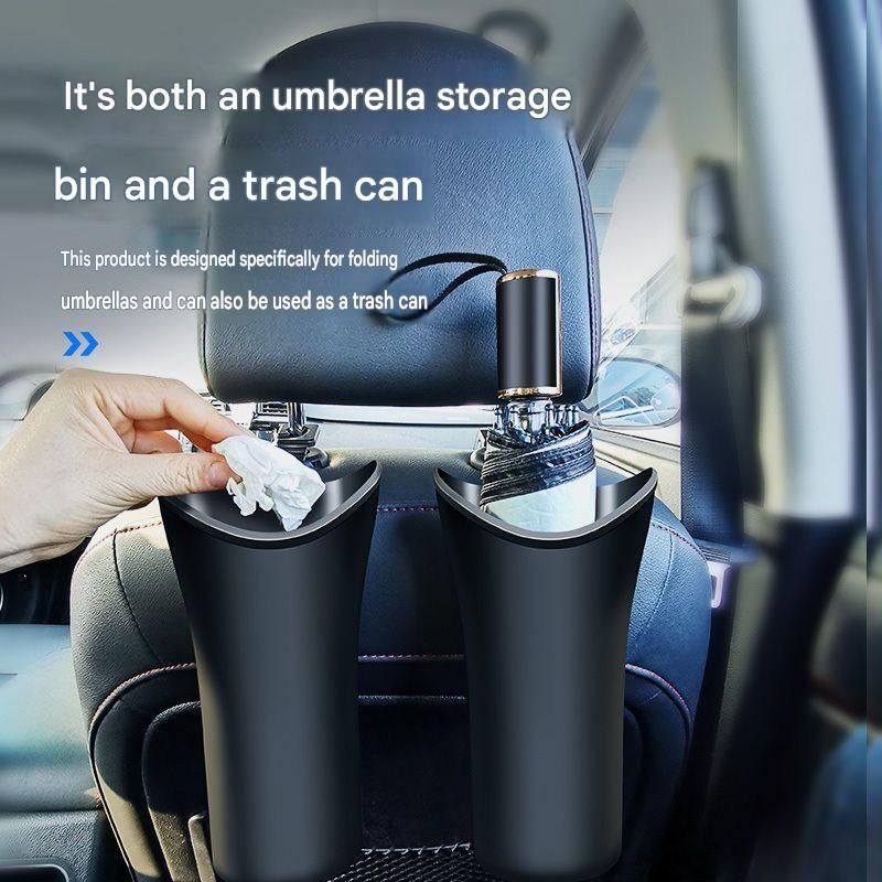 2x Car Umbrella Storage Bucket Hanging Seat Back Door Organiser Trash Bin