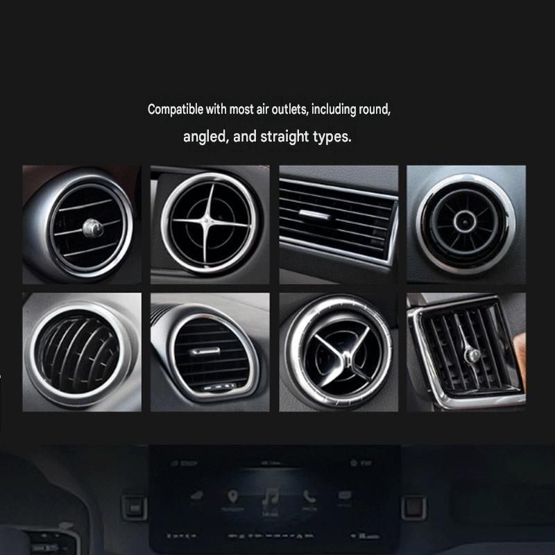 Golden Car Vent Air Freshener Diffuser (Includes a 10ml empty essential oil bottle) 3-Speed Adjustable Aroma Atomiser – Compact Aluminum Alloy USB Essential Oil Car Fragrance Clip