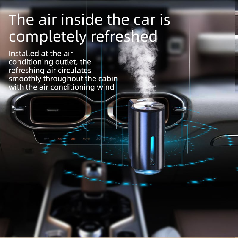 2pc Car Air Vent Aroma Diffuser + Hanging Storage Bin Set Gold