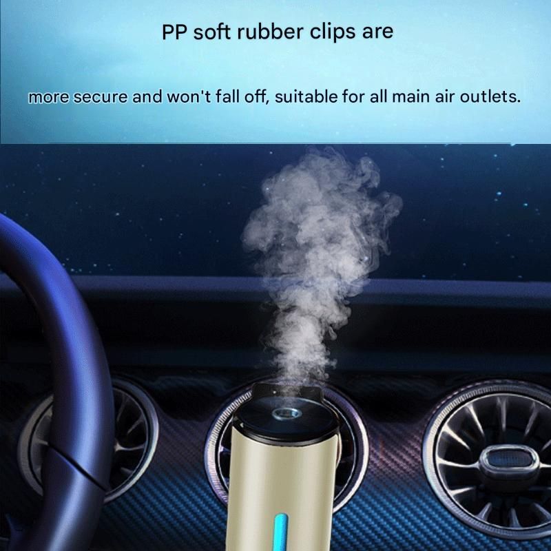 2pc Car Air Vent Aroma Diffuser + Hanging Storage Bin Set Gold