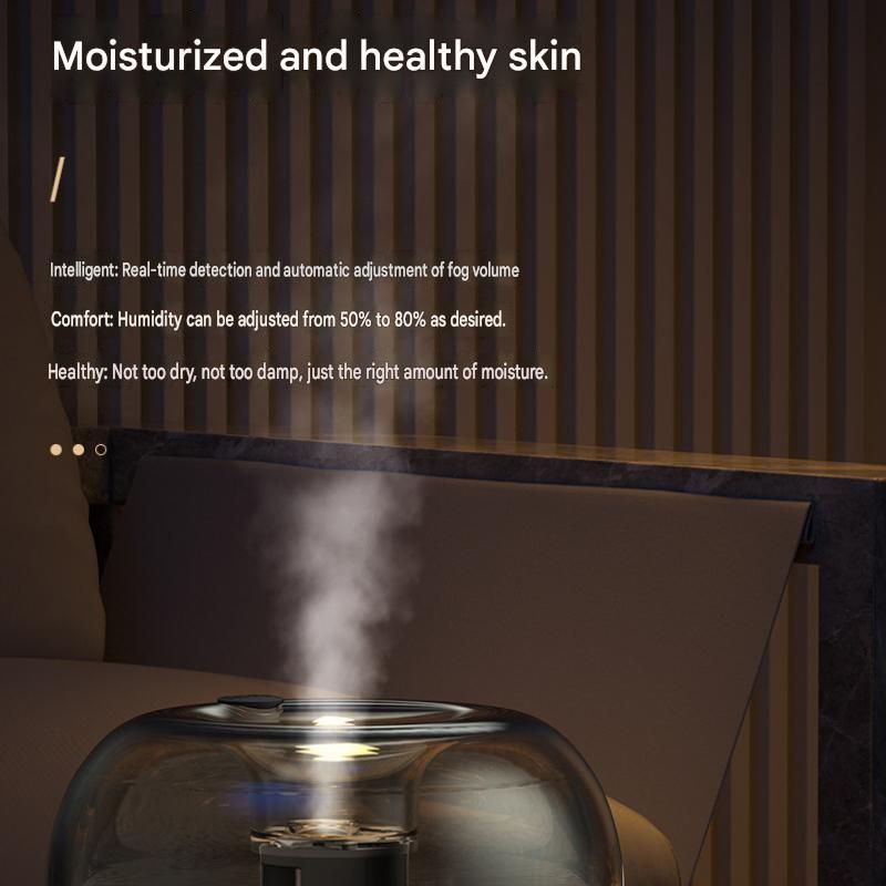 White 500ml Smart Ultrasonic Humidifier & Aroma Diffuser – USB Silent Air Moisturizer, LED Bedroom Mist Maker