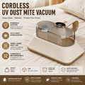 Cordless Dust Mite Remover Vacuum UV Cleaner Bed Mattress Sofa 400ml Kit White