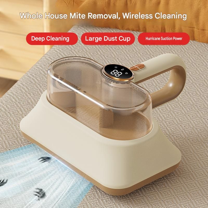 Cordless Dust Mite Remover Vacuum UV Cleaner Bed Mattress Sofa 400ml Kit White