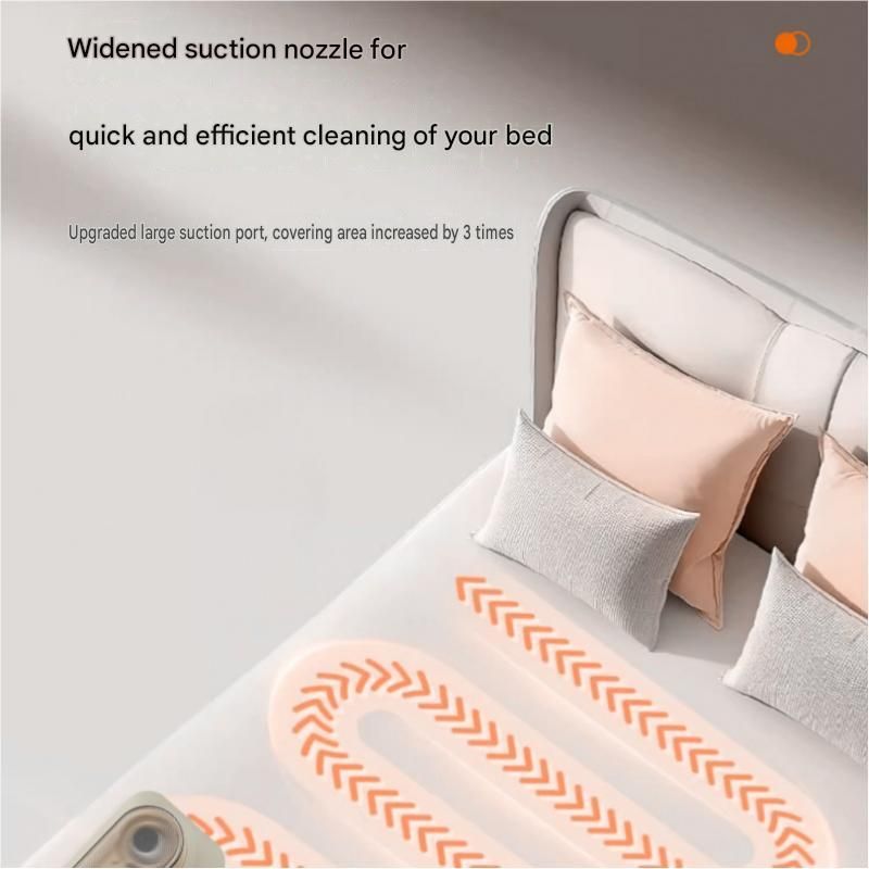Cordless Dust Mite Remover Vacuum UV Cleaner Bed Mattress Sofa 400ml Kit White