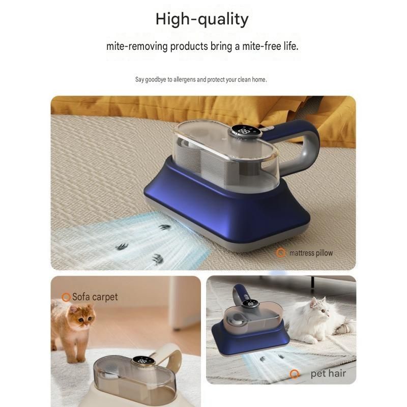 Cordless Dust Mite Remover Vacuum UV Cleaner Bed Mattress Sofa 400ml Kit White