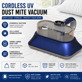 Cordless Dust Mite Remover Vacuum UV Cleaner Bed Mattress Sofa 400ml Kit Blue