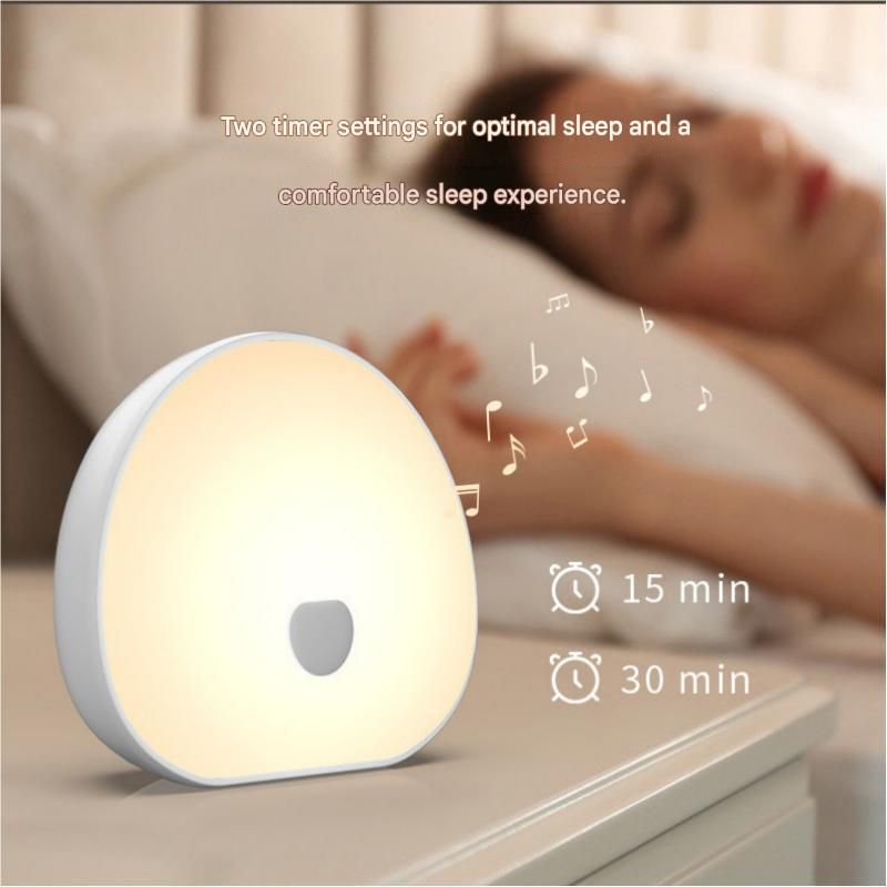 Nighttime Anxiety Relief & Relaxation Set - Green Imitation Silk Sleep Eye Mask and  Smart White Noise Night Light for Soothing Sleep, Nursing, and Stress Reduction