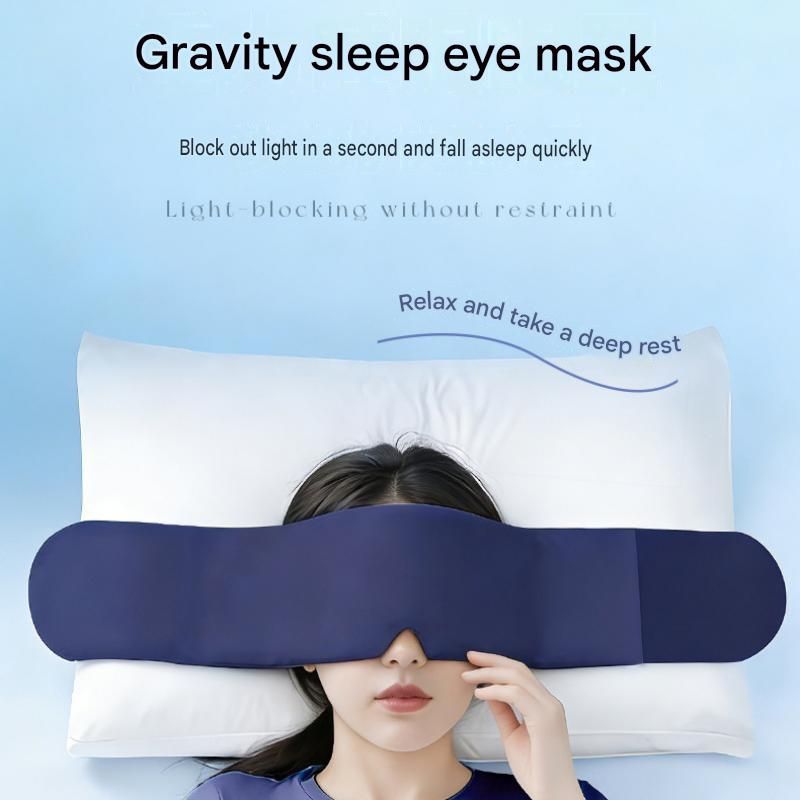Home and Travel Sleep Aid Bundle - White Dual Mode CES Microcurrent Sleep Aid  Device and Grey Gravity Eye Mask, USB Rechargeable Handheld and Ear Clip Unit, 72cm Light Blocking Polyester Cover for Deep Rest and Travel