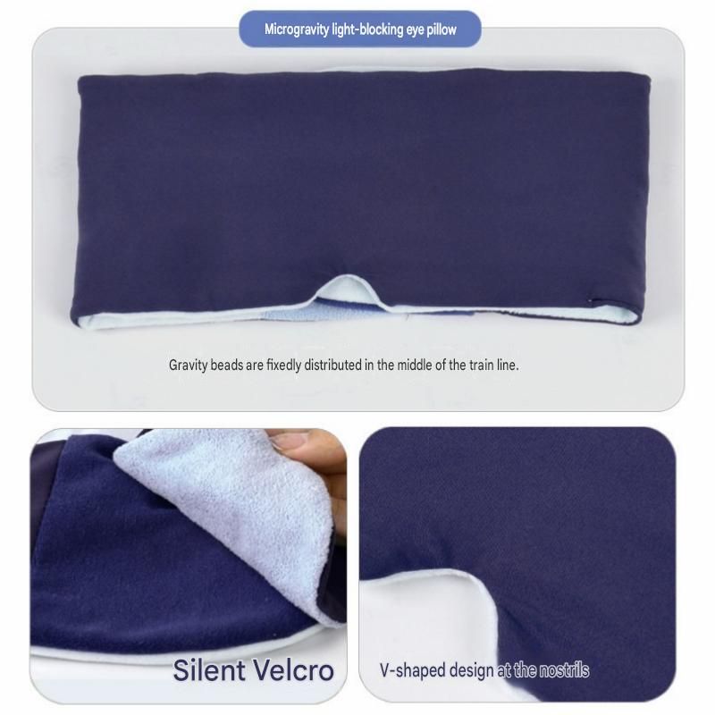 Home and Travel Sleep Aid Bundle - White Dual Mode CES Microcurrent Sleep Aid  Device and Grey Gravity Eye Mask, USB Rechargeable Handheld and Ear Clip Unit, 72cm Light Blocking Polyester Cover for Deep Rest and Travel