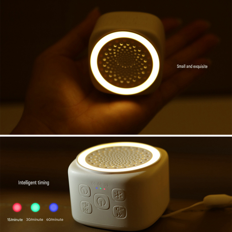 Lightweight and portable White Noise Sleep Machine with Night Light - 26 Soothing Sounds, 7-Color LED, Timer & USB-C Charging for Adults