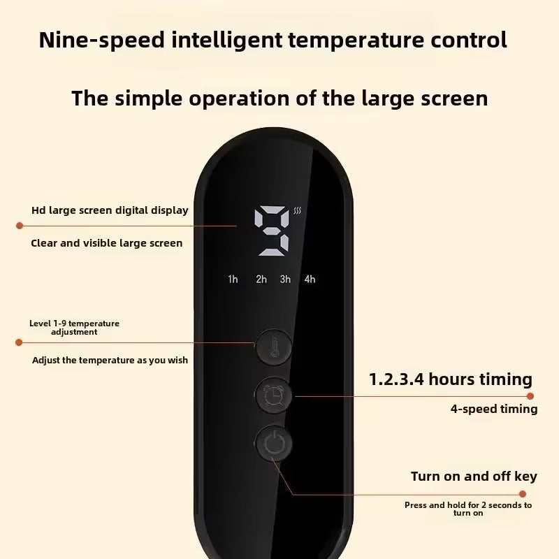 Electric Heating Pad 40 x 76cm with 9 Heat Levels and 4 Timer Settings, Washable Full Body Heating Mat for Back, Waist, Legs and Shoulders