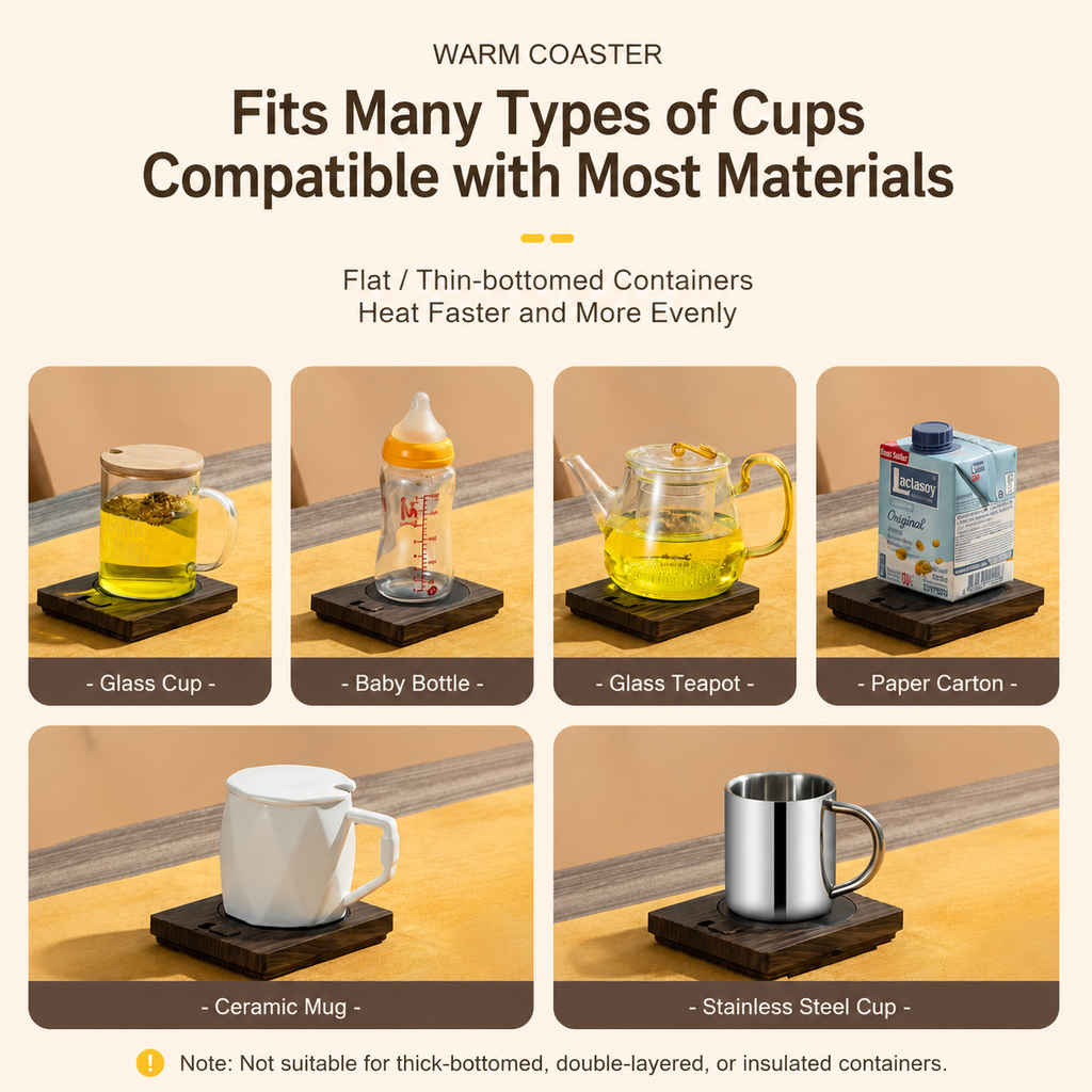 Green Coffee Mug Warmer Set with Glass Mug and Lid USB Powered 13W Constant Temperature Heating Coaster Approx 45C for Office Home Gift Use