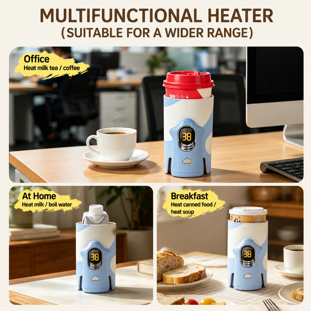 Yellow Automatic Stirring Coffee Mug 400ml USB Rechargeable Magnetic Mixing Tumbler with Smart Temperature Display Splash Resistant Lid Portable Coffee Cup for Home Office Travel Gym
