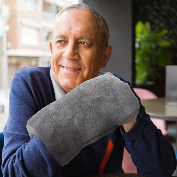 USB Heated Plush Hand Warmer Bag – Electric Rechargeable Warm Hand Cushion, Soft Winter Heating Hand Muff, Portable USB Warm Hand Pad