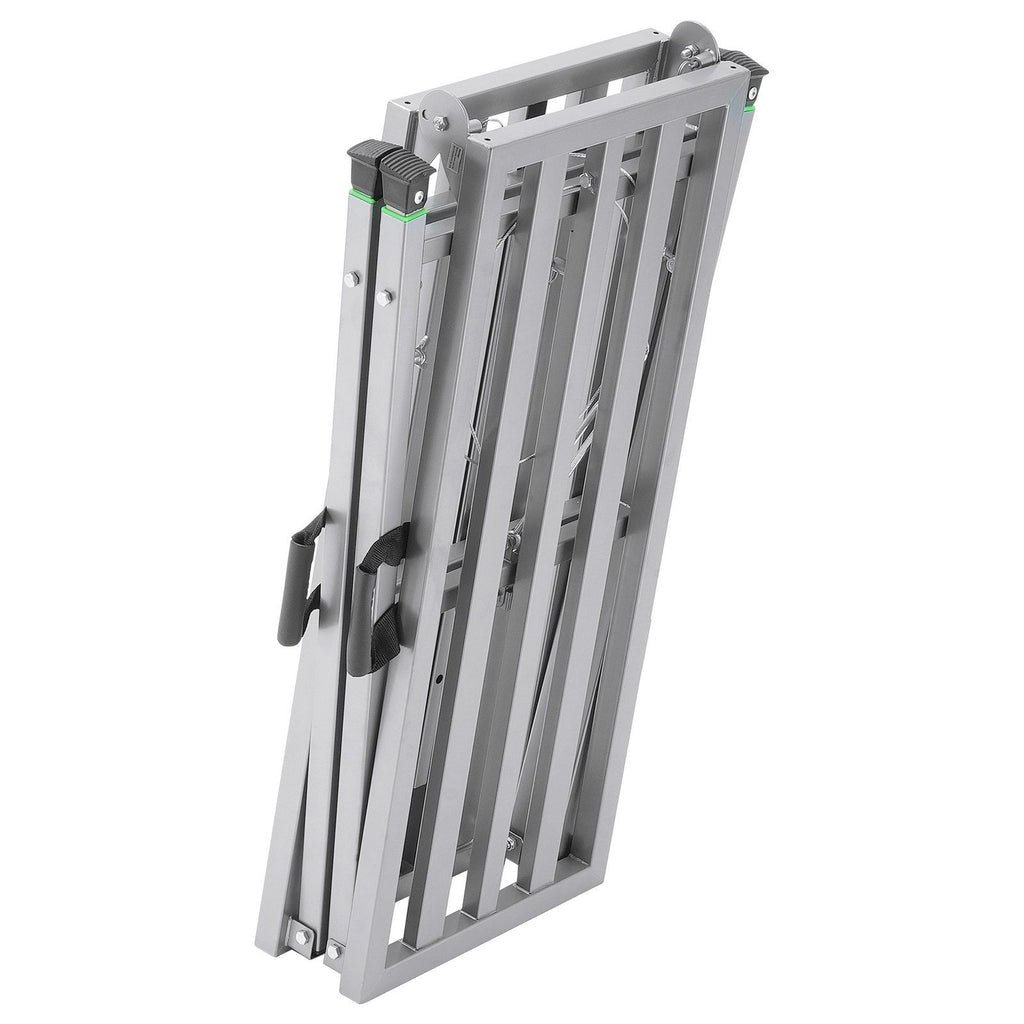Work Platform, 4 Gear Adjustable Height, Folding Alloy Steel Step Ladder, Portable Scaffolding Platform, 400 kg Load Capacity, Non-Slip Rubber Feet, Drywall Painting Stool, Cleaning & Washing