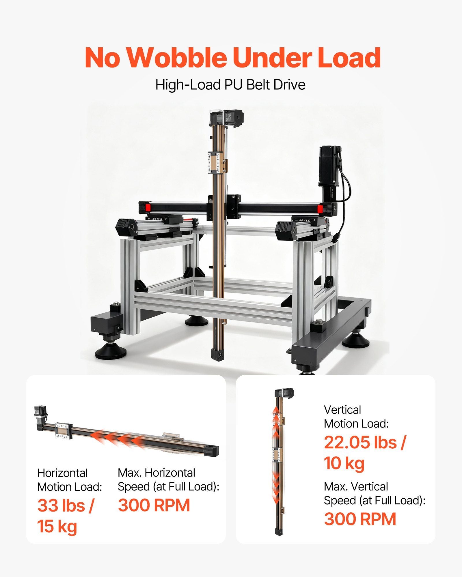 Linear Guide Rail, Belt Drive, CNC Linear Motion Stage Actuator, with Nema34 Stepper Motor, 1300 mm Stroke Work Size, High Speed Motorized, for Engraving Machine, CNC Milling Machine, 3D Printer