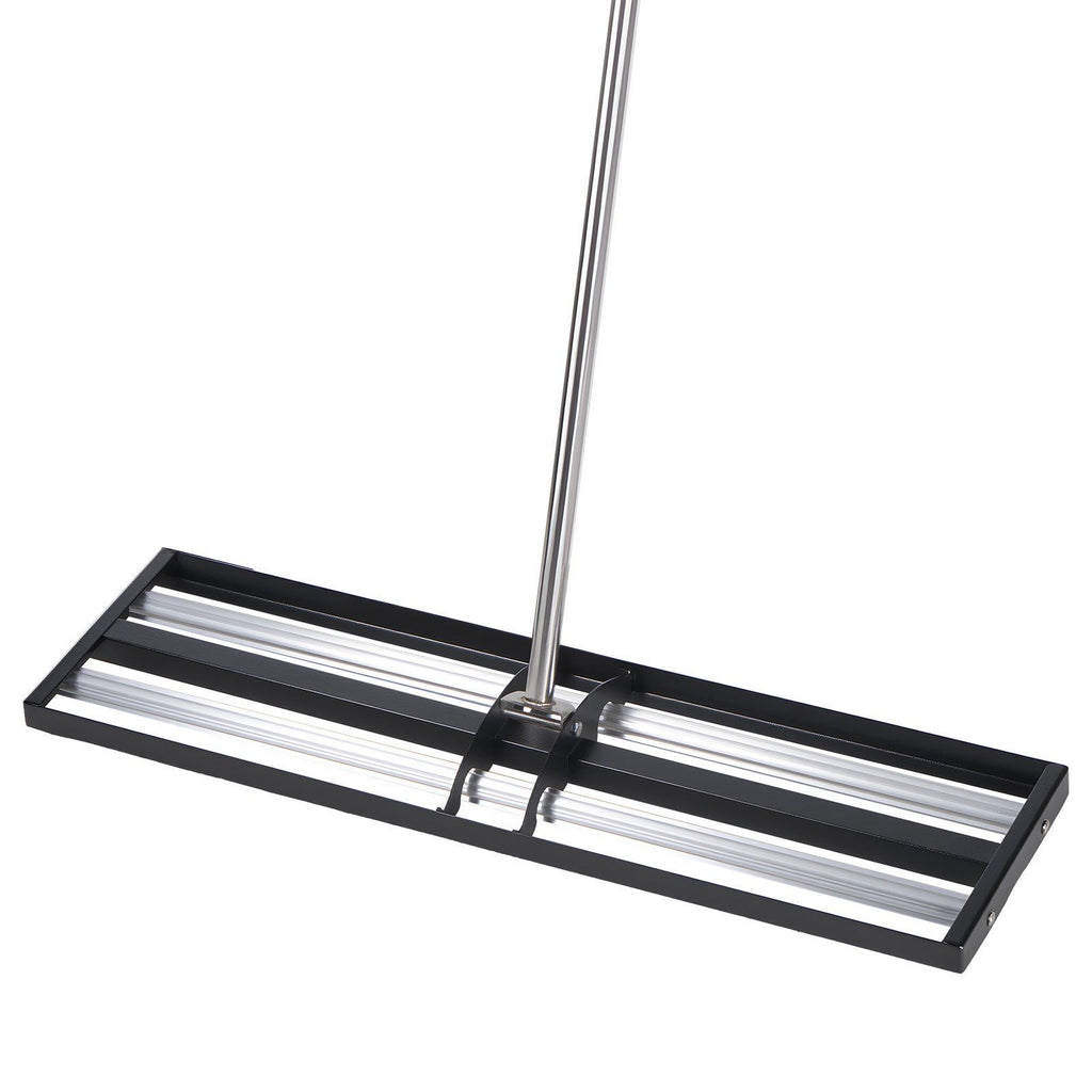 Updated Lawn Leveling Rake with Roller, 30" x 10" Stainless Steel Lawn Leveler with 83.9" Adjustable Handle, Heavy Duty Yard Leveling Rake, Effort Saving Lawn Leveling Tool for Yard Golf Court