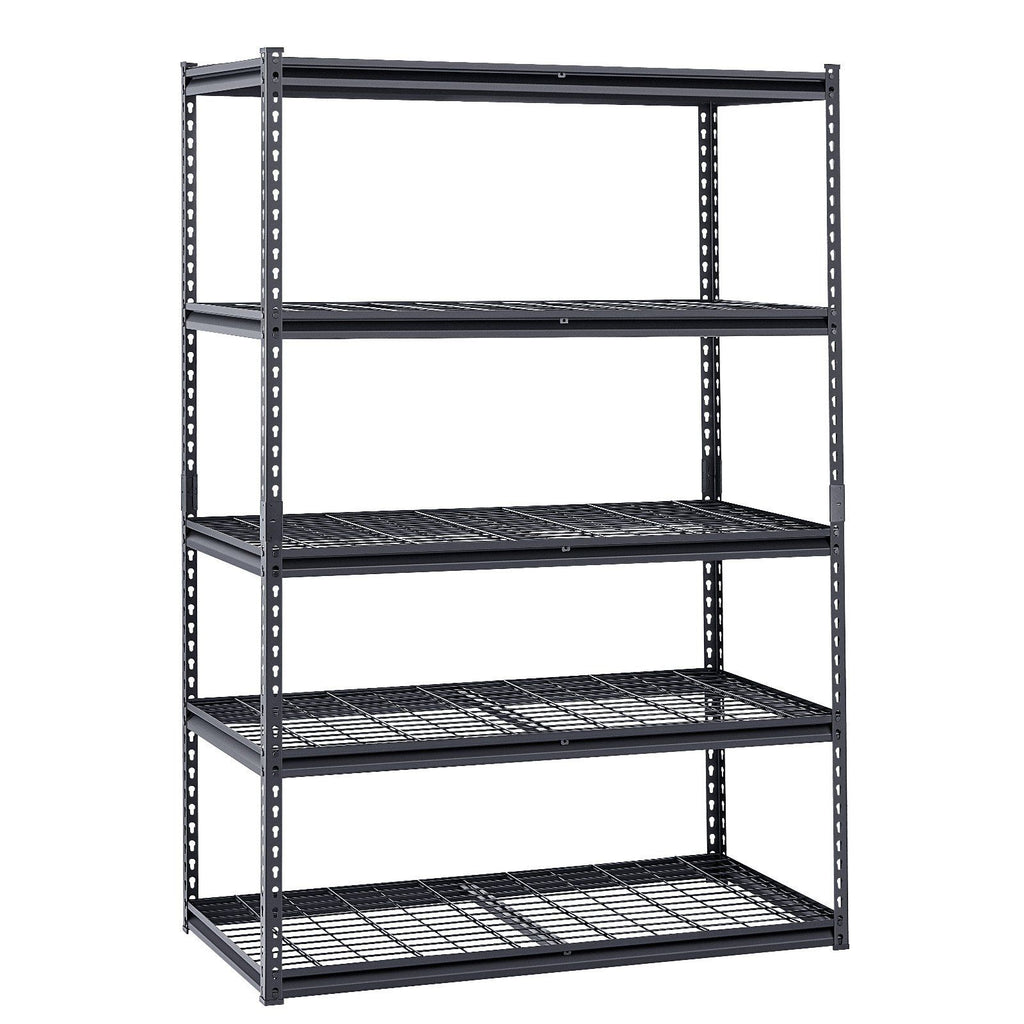 Storage Shelves, 1361 kg, 5 Tier Heavy Duty Garage Shelving, 609.6 x 1219.2 x 1828.8 mm Adjustable Metal Shelves for Industrial Shelving Unit Utility Shelf, for Kitchen, Warehouse, Basement