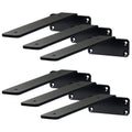 Shelf Bracket, 26.1cmL x 10cmW x 4.5cmH, 6 Pcs Heavy Duty Floating Shelf Brackets, Brackets for Shelves, 5mm Thick Matte Black L Shelf Bracket,Steel Shelving Brackets with 72.6 kg Load Capacity