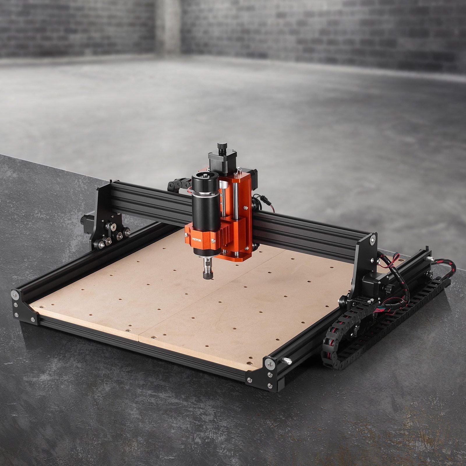 CNC Router Machine, 300W, 3 Axis GRBL Control Wood Engraving Carving Milling Machine Kit, 15.75 x 15.75 x 2.36 in / 400 x 400 x 60 mm Working Area 1200 RPM for Wood Acrylic MDF PVC Plastic Foam