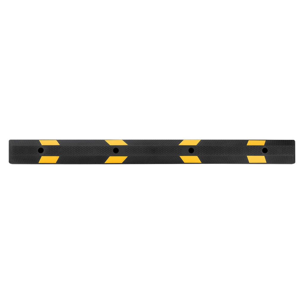 Parking Stopper, 1840 mm Heavy Duty Parking Aid for Garage, Rubber Curb Garage Floor Stopper with Reflective Strips, Vehicles Gadgets for Cars Vans Trucks Tire Wheel Guide Block Stops Bumpers