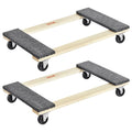 Furniture Dolly, 454kg Each Load Capacity, 2 Packs, 457.2x762mm, 8x76mm PP Swivel Casters, Heavy Duty Hardwood Furniture Moving Dolly, Mover's Dolly, Moving Cart with Wheels for Heavy Furniture