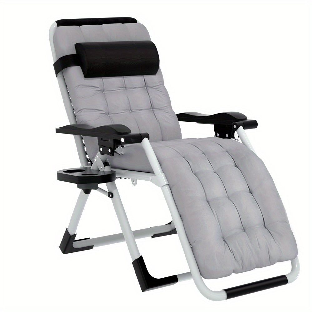 NNETM Zero Gravity Folding Lounge Chair – Adjustable Outdoor Recliner (Gray)-0
