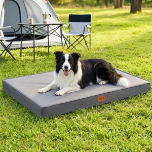 i. Pet Dog Bed XL Water-resistant Egg Crate Foam Orthopedic Pet Mat Grey