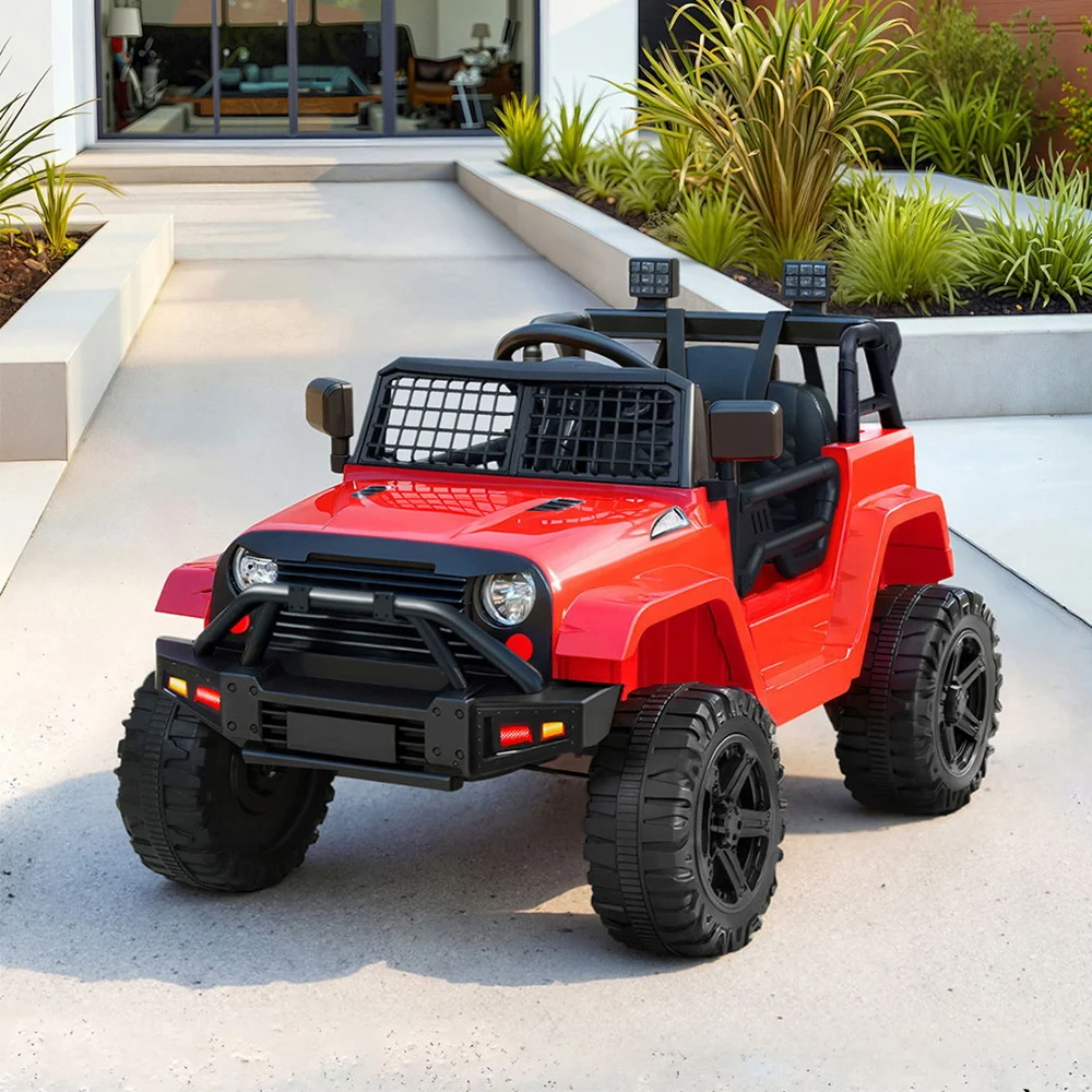 Rigo Kids Electric Ride On Car Jeep Toy Cars Remote 12V Red
