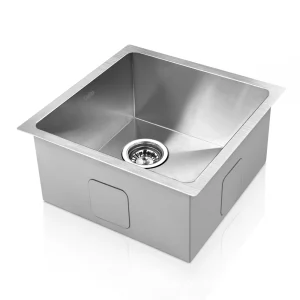 Cefito Kitchen Sink 44 × 44CM Stainless Steel Basin Single Bowl Silver