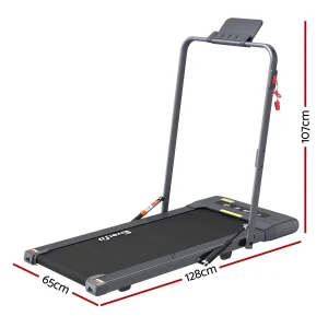 Everfit 2 in 1 Treadmill Electric Walking Pad Under Desk Home Gym Fitness 400mm Grey